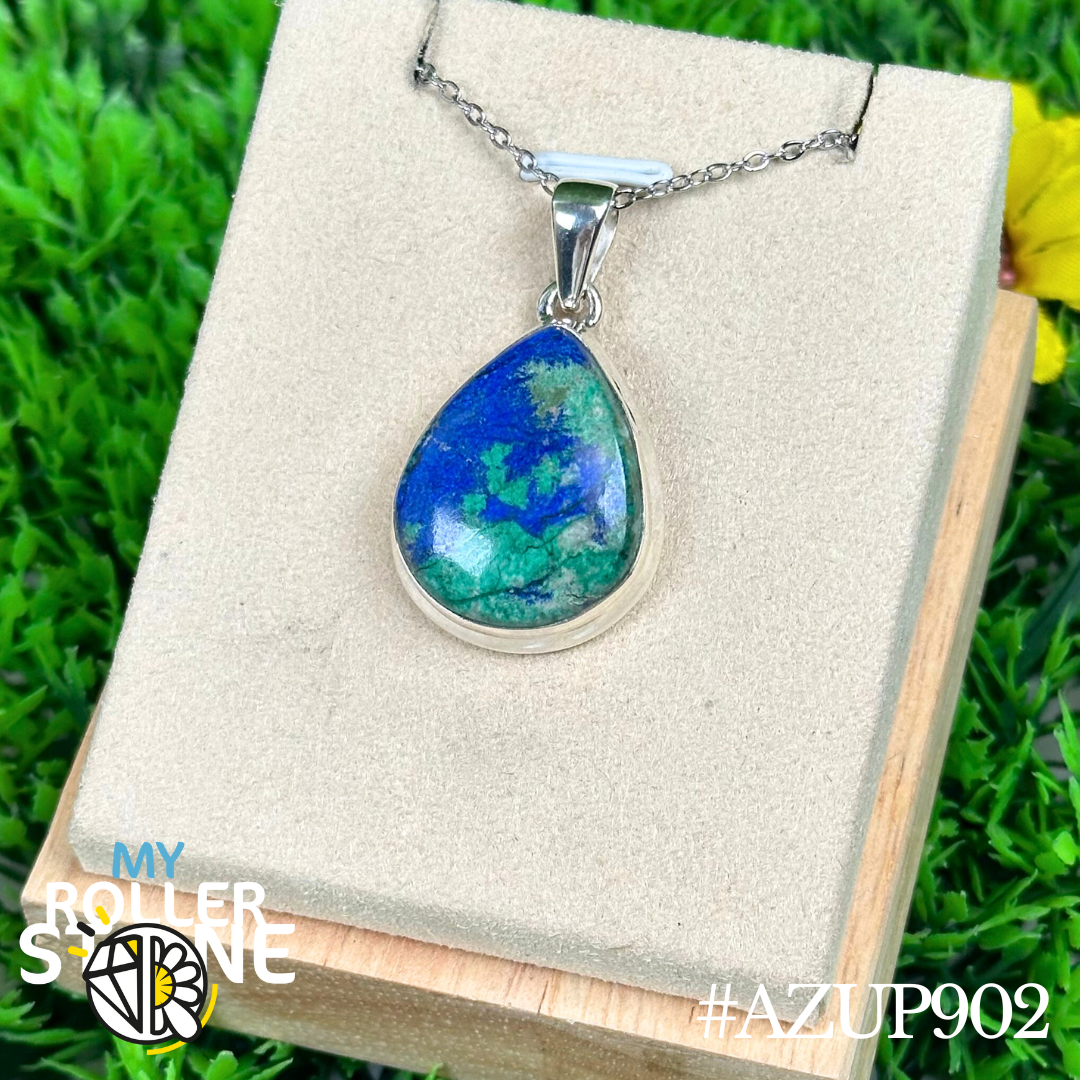 Pendentif Azurite Chrysocolle #AZUP902