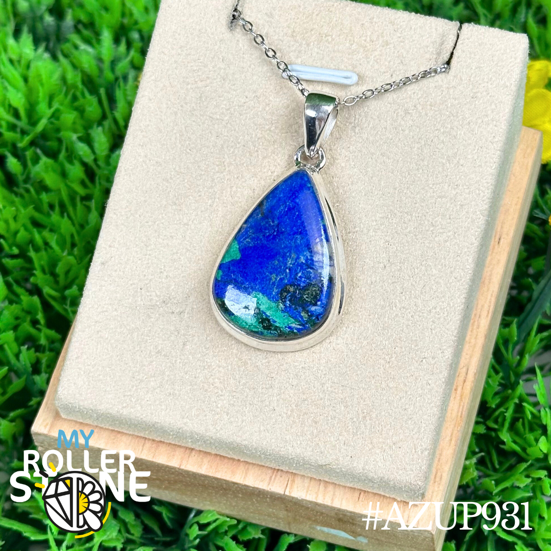 Pendentif Azurite Chrysocolle #AZUP931