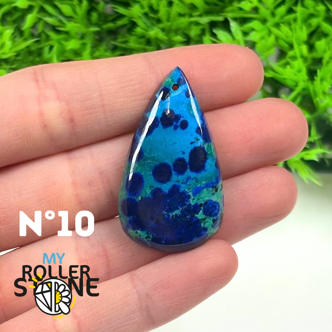Pendentif Azurite Malachite 5A - 10 - Breloques et pendentifs