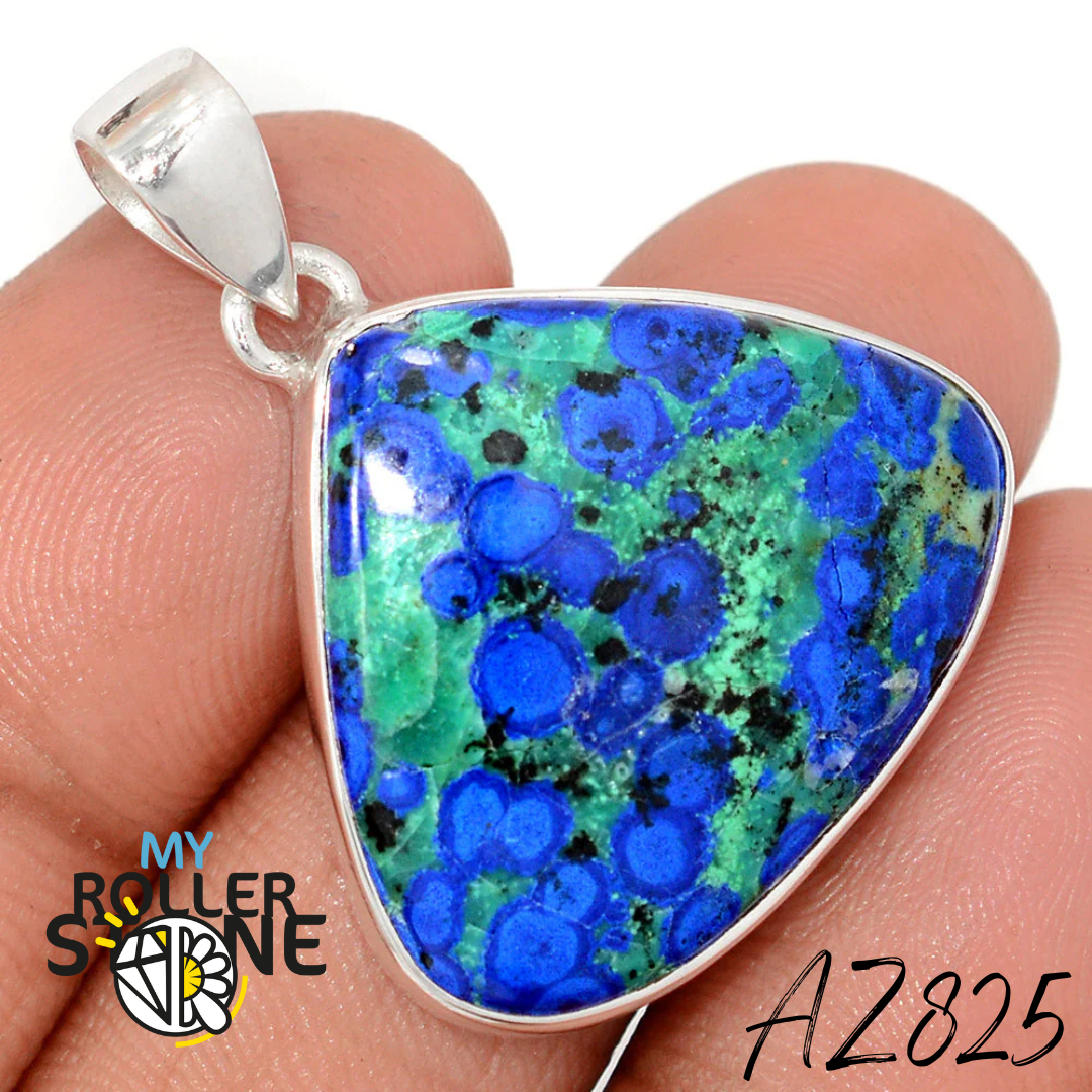 Pendentif Azurite Malachite Argent 925 AZ825 - Bagues