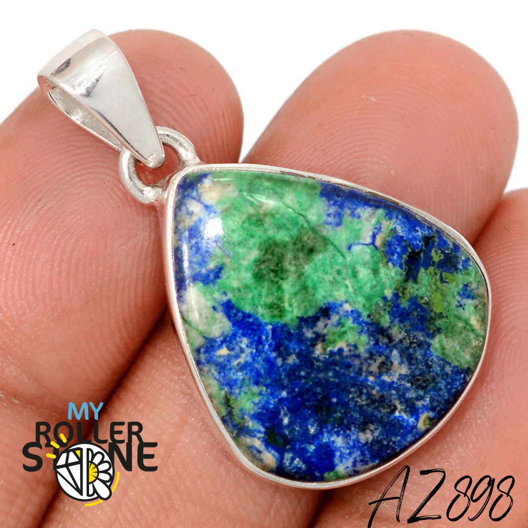 Pendentif Azurite Malachite Argent 925 AZ898 - Bagues