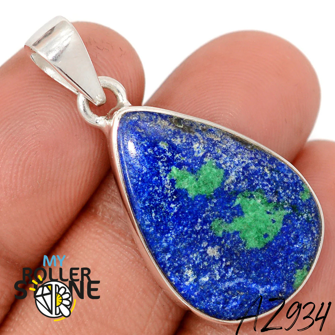 Pendentif Azurite Malachite Argent 925 AZ934 - Bagues