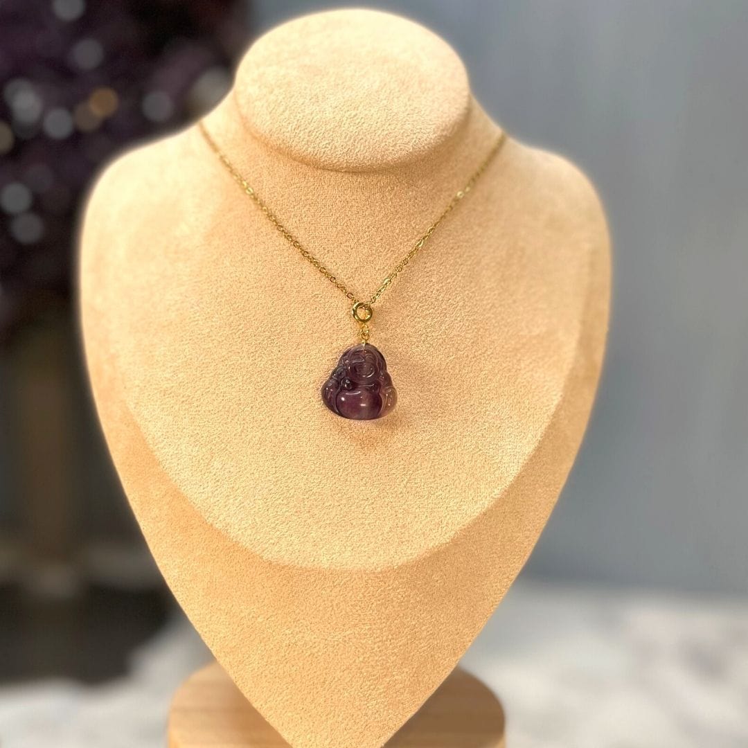 Pendentif bouddha fluorite - Breloques et pendentifs