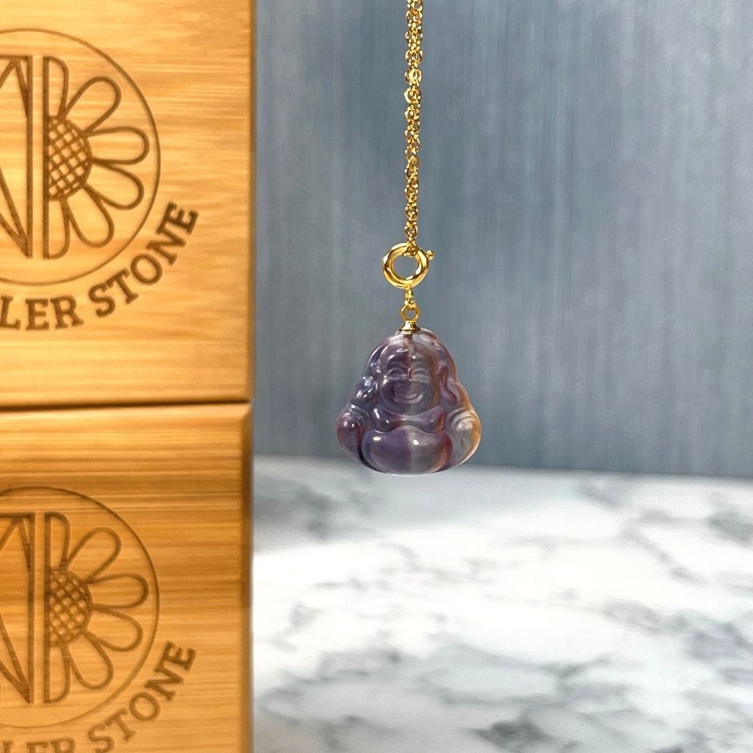 Pendentif bouddha fluorite - Breloques et pendentifs