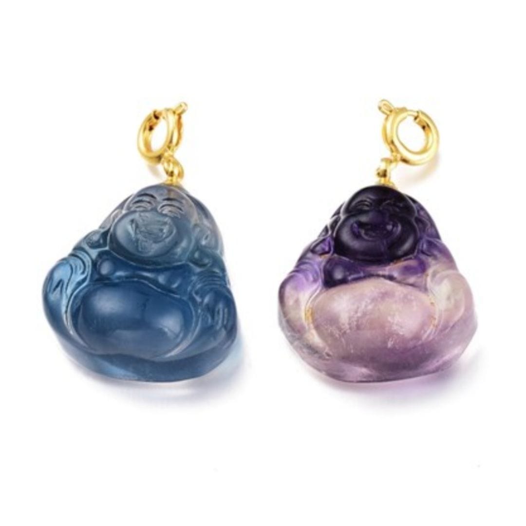 Pendentif bouddha fluorite - Breloques et pendentifs