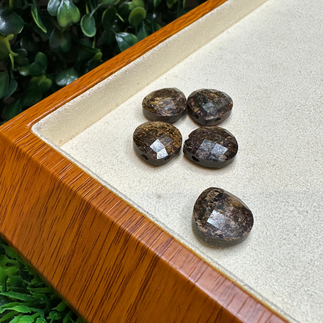 Pendentif Bronzite (Perçage latéral) - Perles