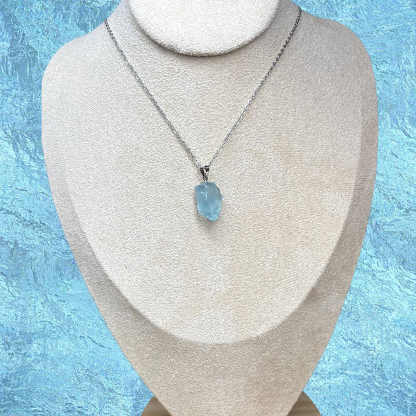 Pendentif brute Aigue marine