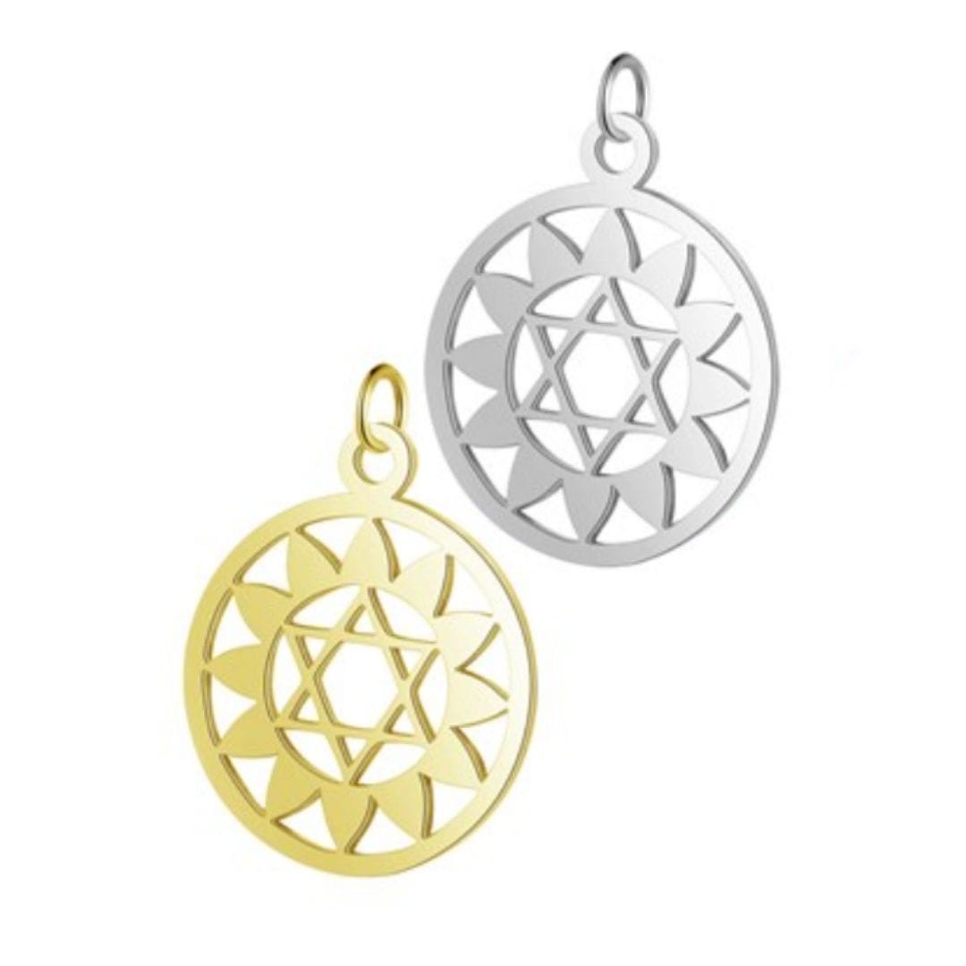 Pendentif chakra - Cœur / Or - Breloques et pendentifs