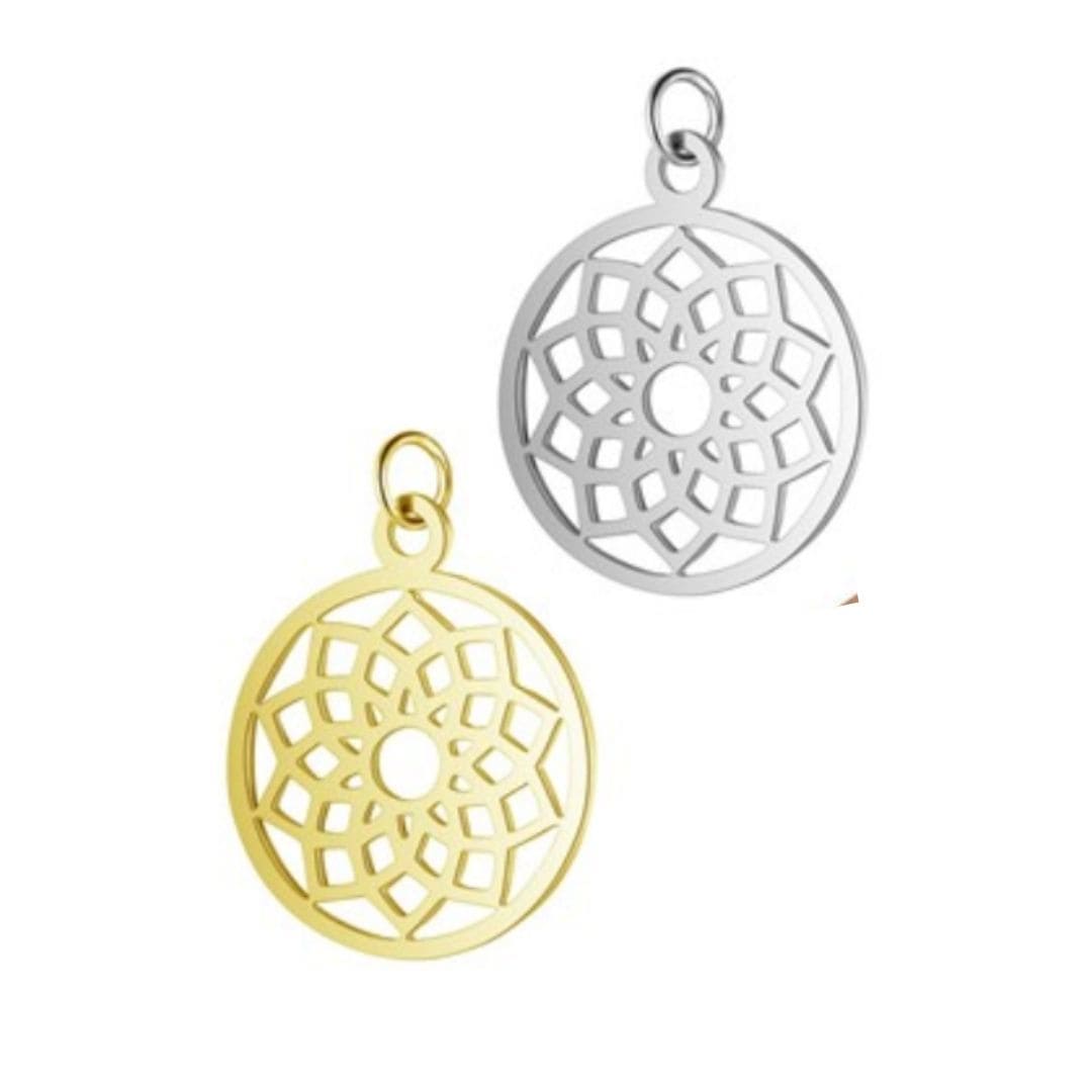 Pendentif chakra - Coronal / Or - Breloques et pendentifs