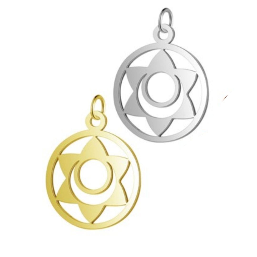 Pendentif chakra - Hara / Or - Breloques et pendentifs