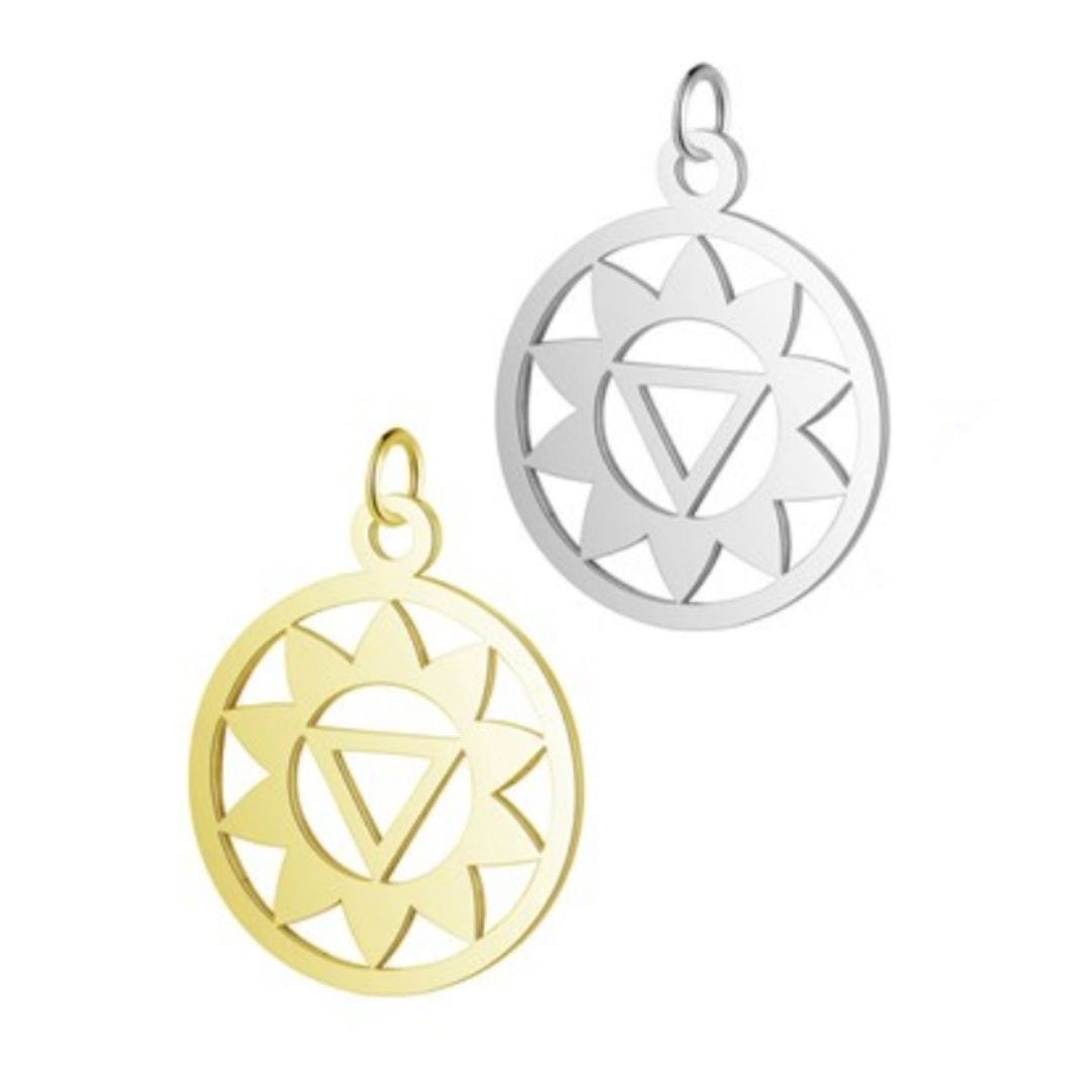 Pendentif chakra - Plexus solaire / Or - Breloques et pendentifs