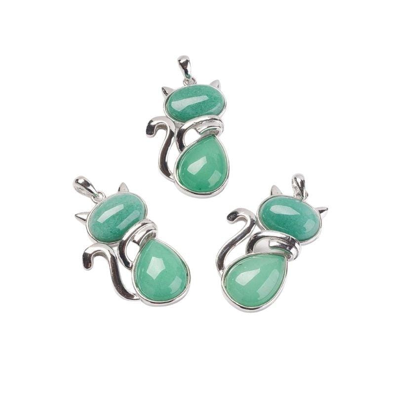 Pendentif chat pierre - Breloques et pendentifs