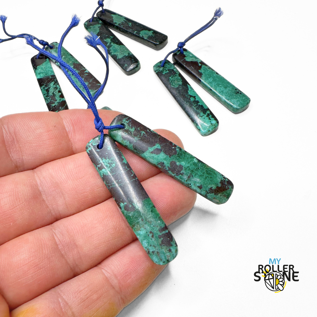 Pendentif Chrysocolle Duo - Breloques et pendentifs