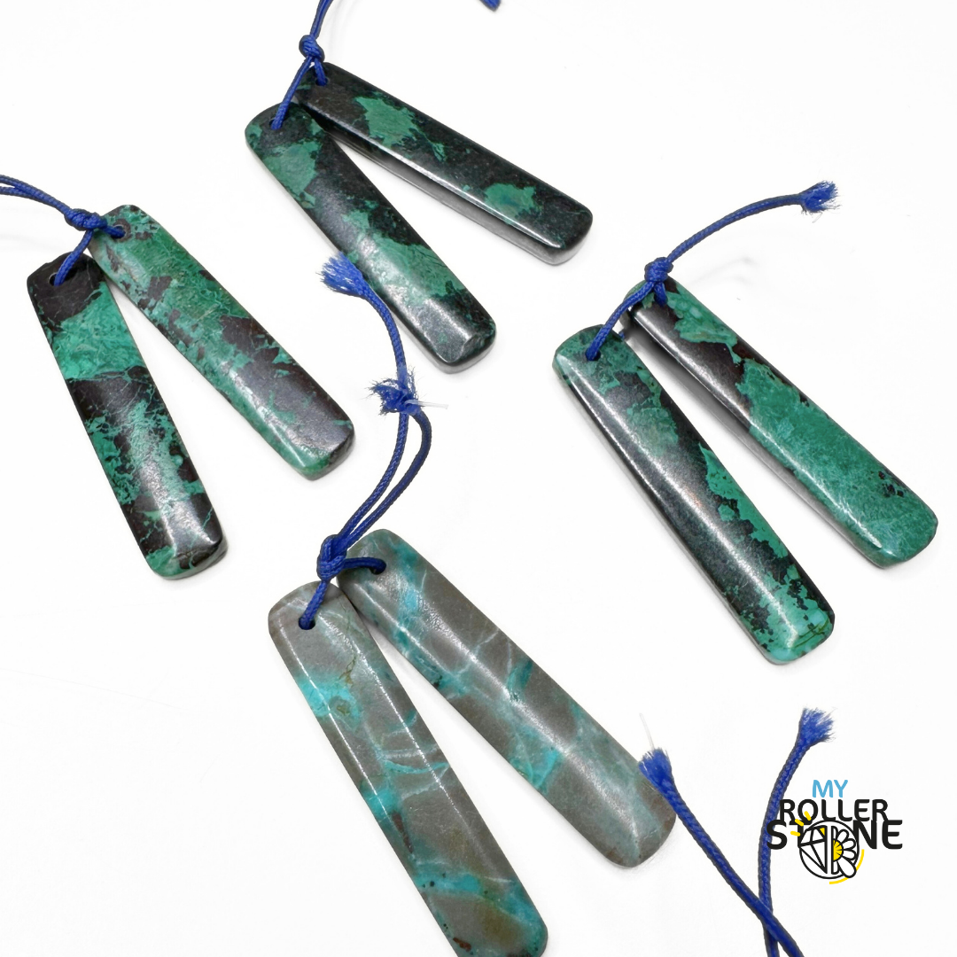 Pendentif Chrysocolle Duo - Breloques et pendentifs
