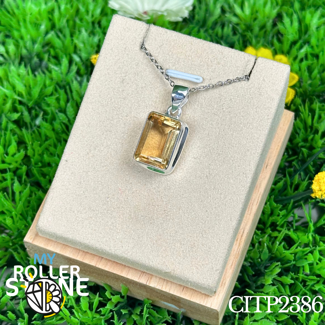 Pendentif en argent Citrine