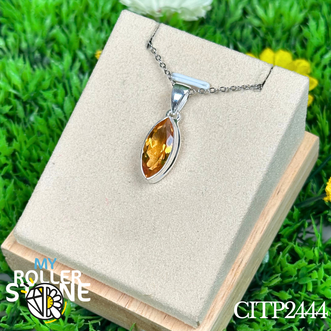 Pendentif en argent Citrine