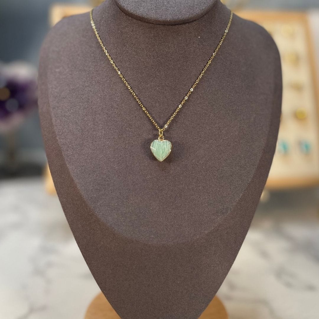 Pendentif coeur Amazonite - Breloques et pendentifs