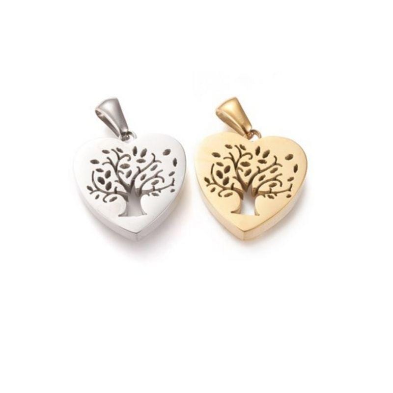Pendentif coeur arbre de vie - Breloques et pendentifs