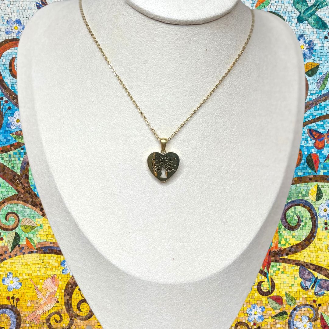 Pendentif coeur arbre de vie - Breloques et pendentifs