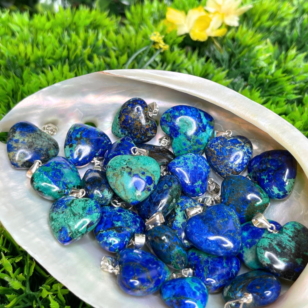 Pendentif Coeur Azurite