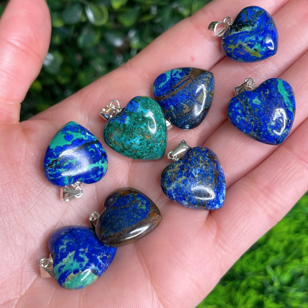 Pendentif Coeur Azurite