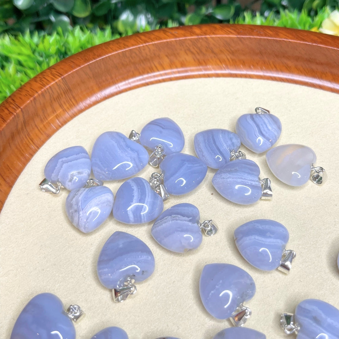 Pendentif Coeur Calcédoine