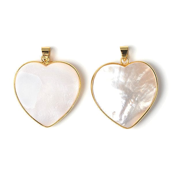 Pendentif Coeur Coquillage Blanc