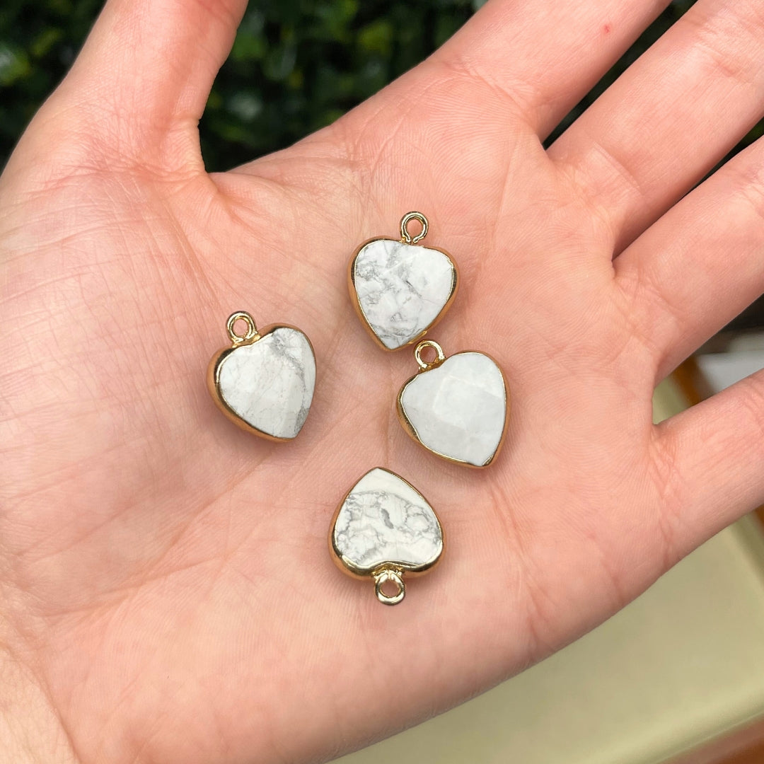 Pendentif coeur Howlite