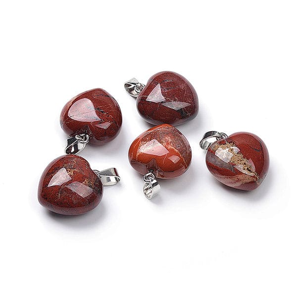 Pendentif Coeur Jaspe Bréchique