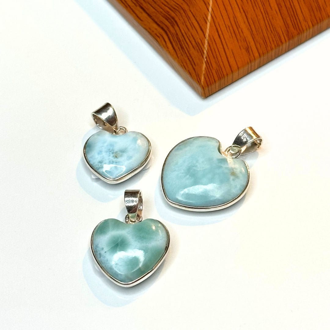 Pendentif Coeur Larimar Argent 925