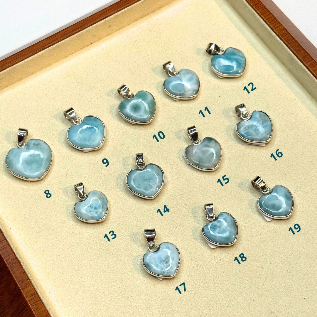 Pendentif Coeur Larimar Argent 925