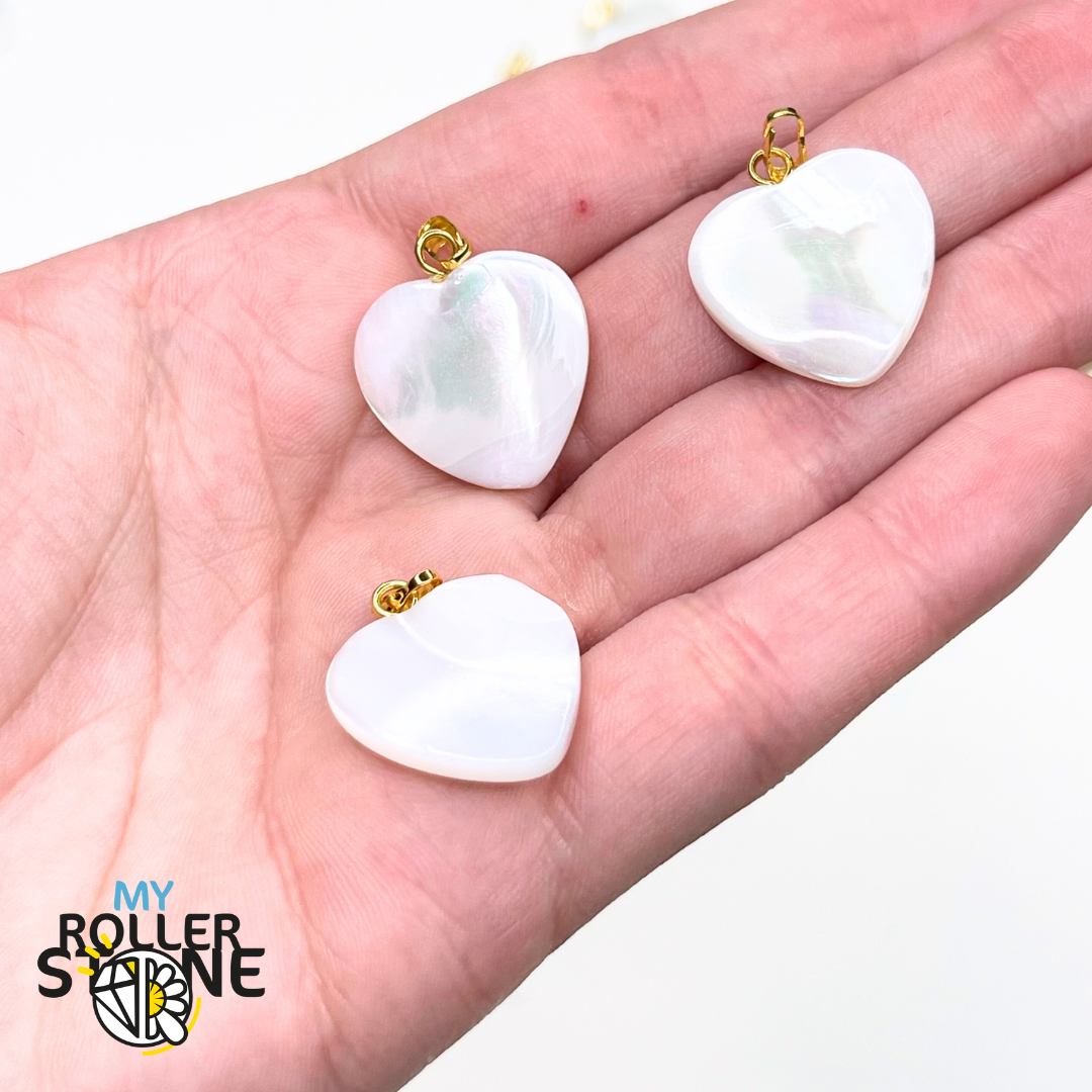 Pendentif Coeur Nacre - Perles