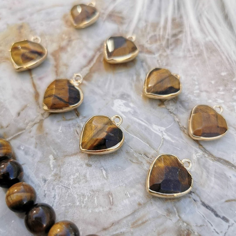 Pendentif coeur Oeil de tigre