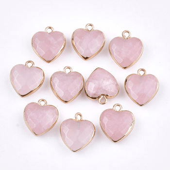 Pendentif coeur quartz rose