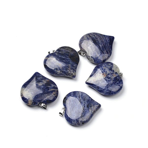 Pendentif Coeur sodalite - Breloques et pendentifs