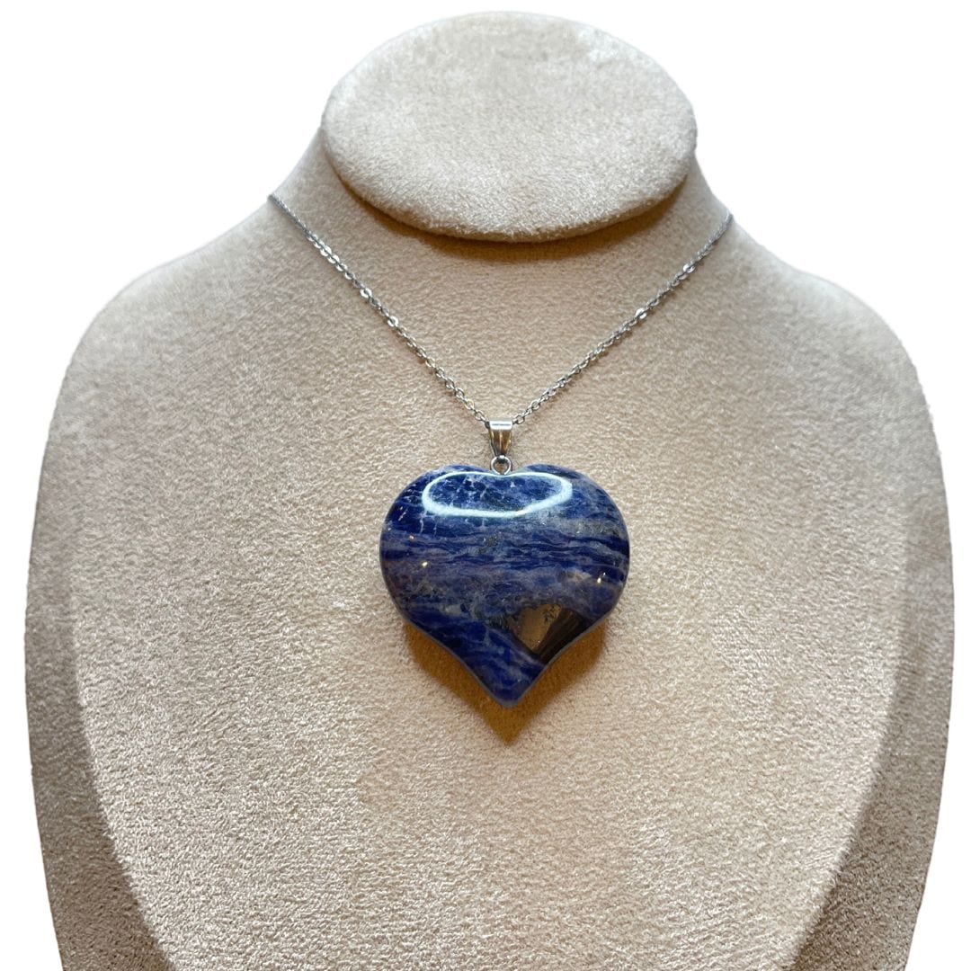 Pendentif Coeur sodalite - Breloques et pendentifs