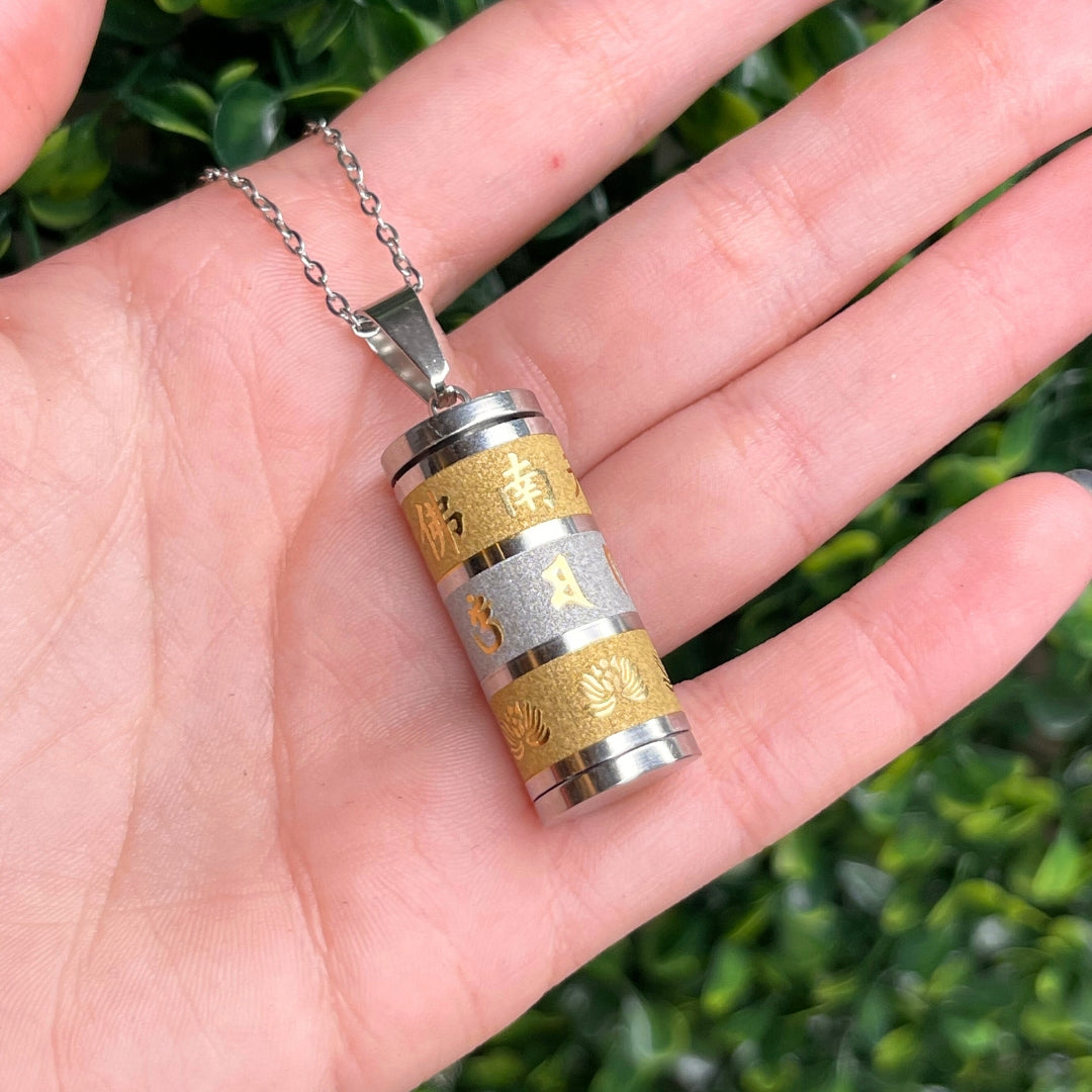 Pendentif Colonne Om Mani Padme Hum