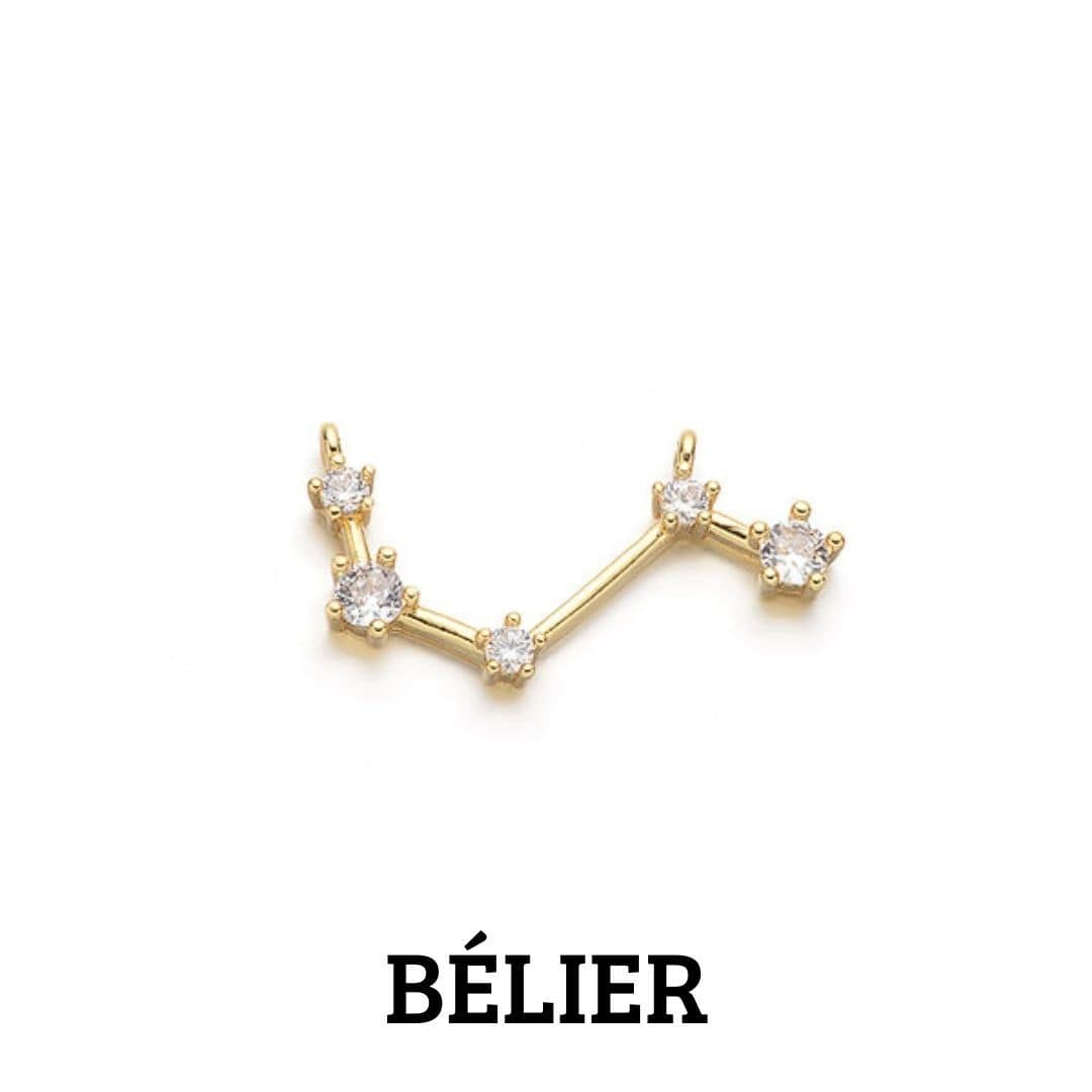 Pendentif Connecteur signe astrologique - Breloques et pendentifs