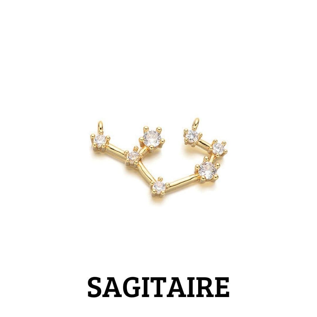Pendentif Connecteur signe astrologique - Sagittaire - Breloques et pendentifs
