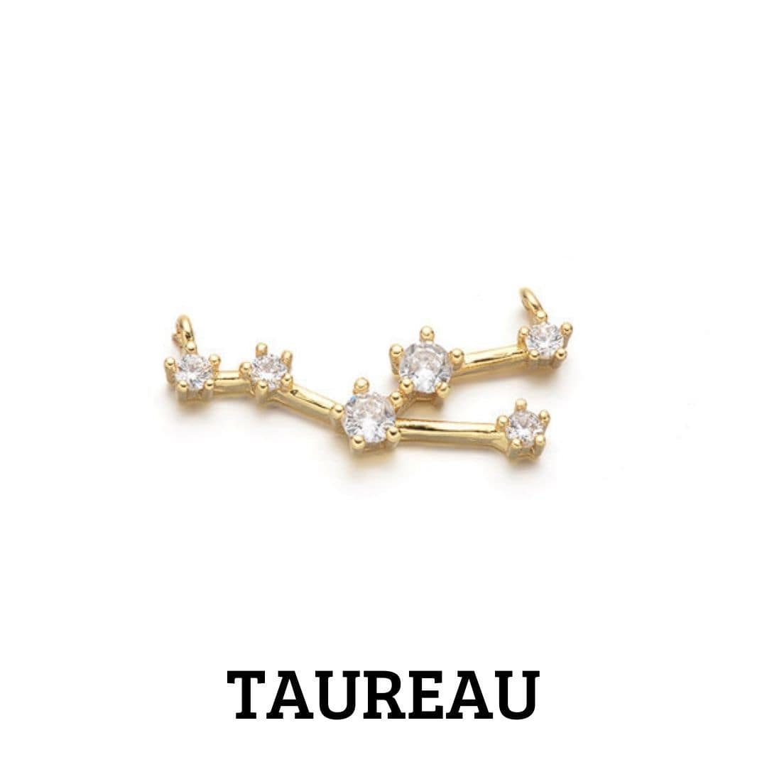 Pendentif Connecteur signe astrologique - Taureau - Breloques et pendentifs