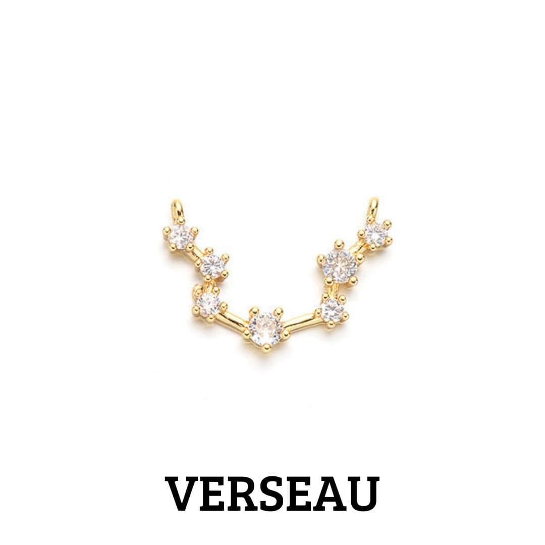 Pendentif Connecteur signe astrologique - Verseau - Breloques et pendentifs