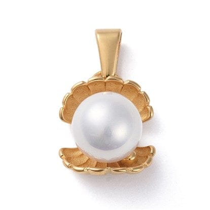 Pendentif Coquillage Perle d’eau douce - Breloques et pendentifs