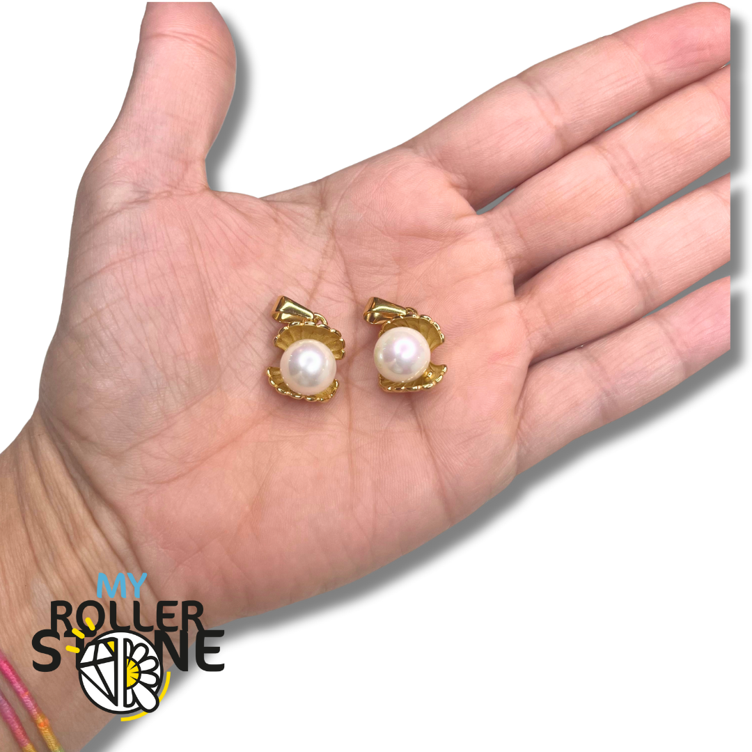 Pendentif Coquillage Perle d’eau douce - Breloques et pendentifs