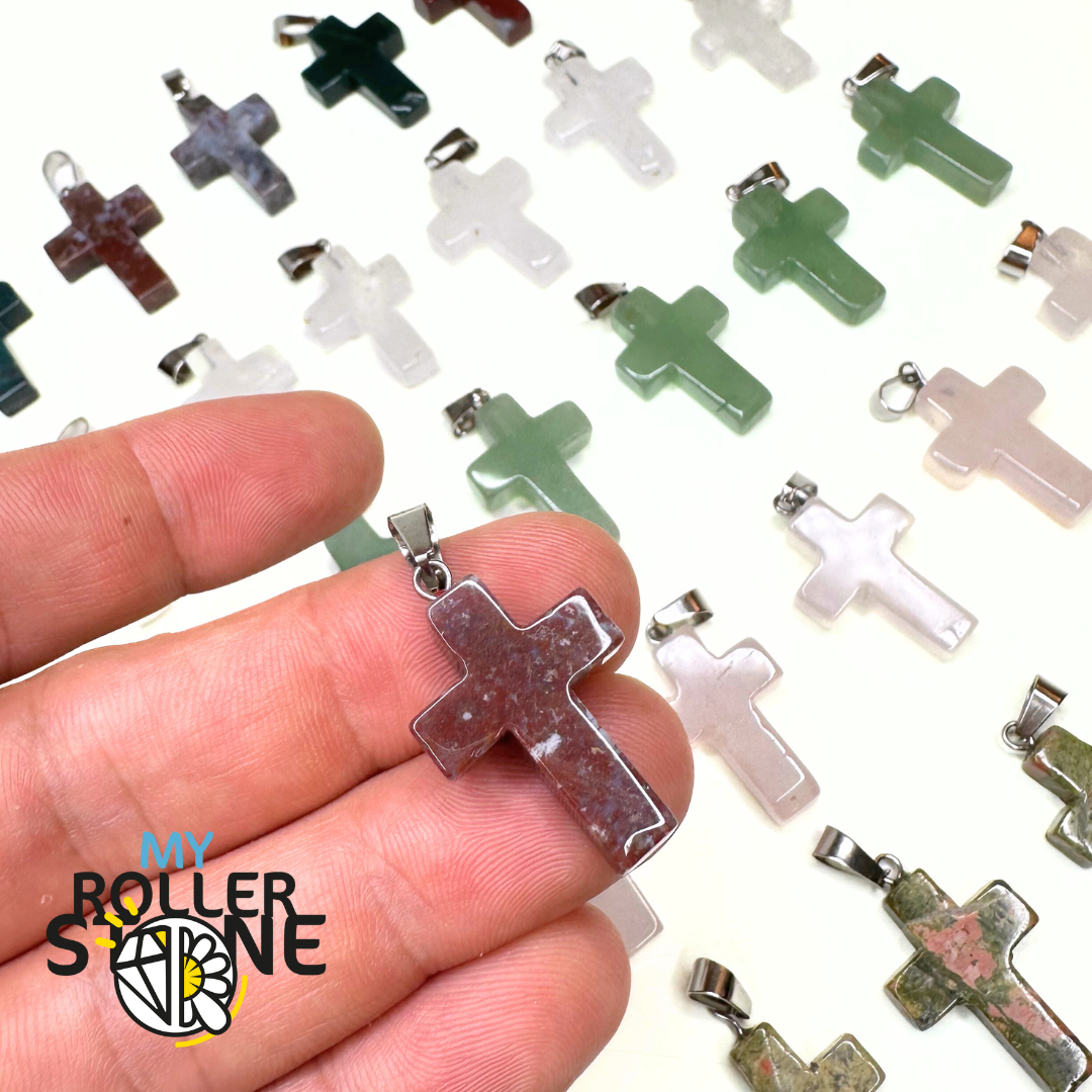 Pendentif Croix plat - Breloques et pendentifs