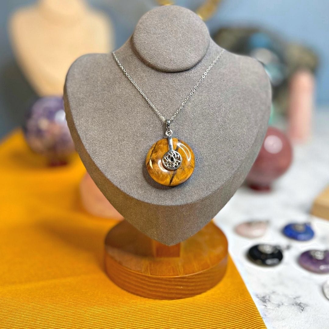 Pendentif donuts fleur de Lotus - Breloques et pendentifs