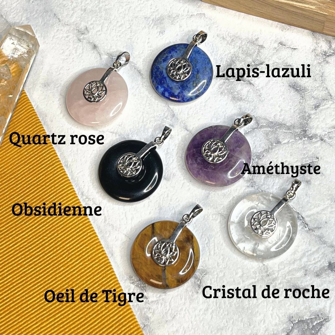 Pendentif donuts fleur de Lotus - Breloques et pendentifs