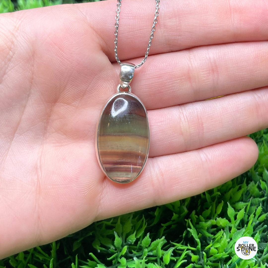 Pendentif Fluorite Arc en Ciel #7