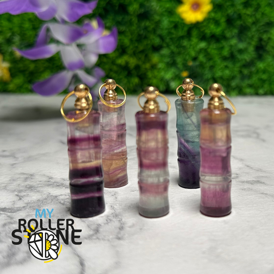 Pendentif Fluorite huile essentielle et parfum - Colliers