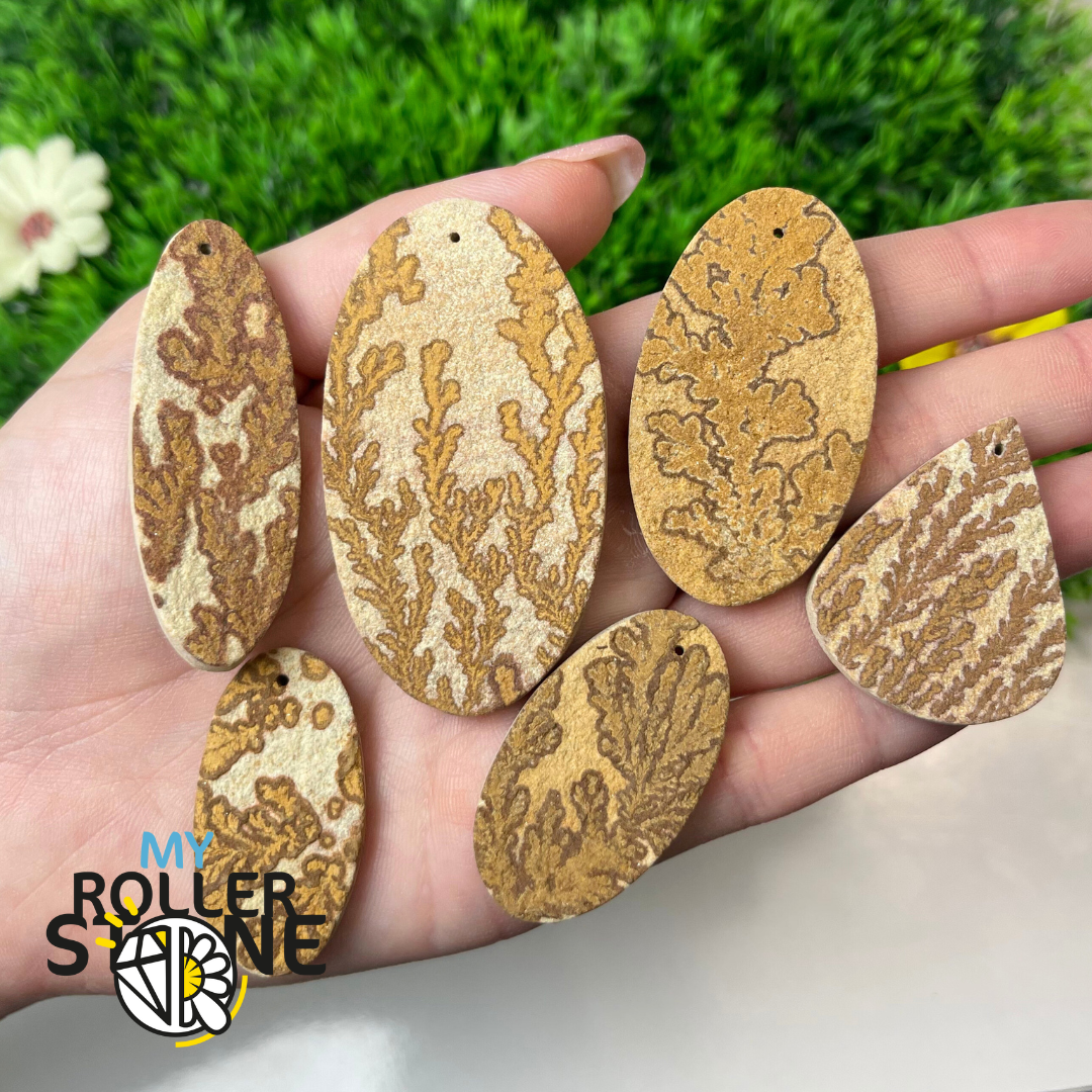 Pendentif Fossil dentritique 5A percé