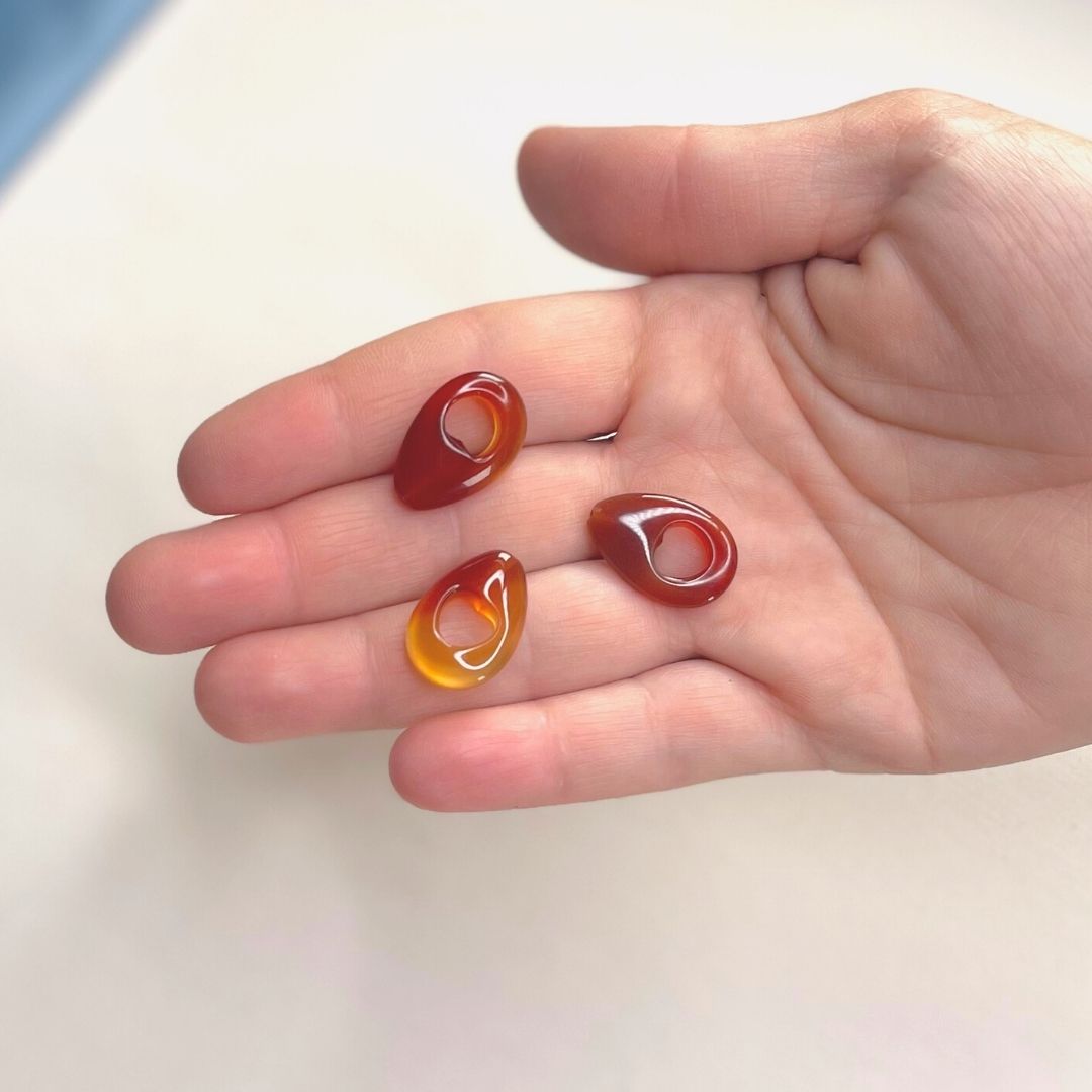 Pendentif goutte Cornaline - Perles